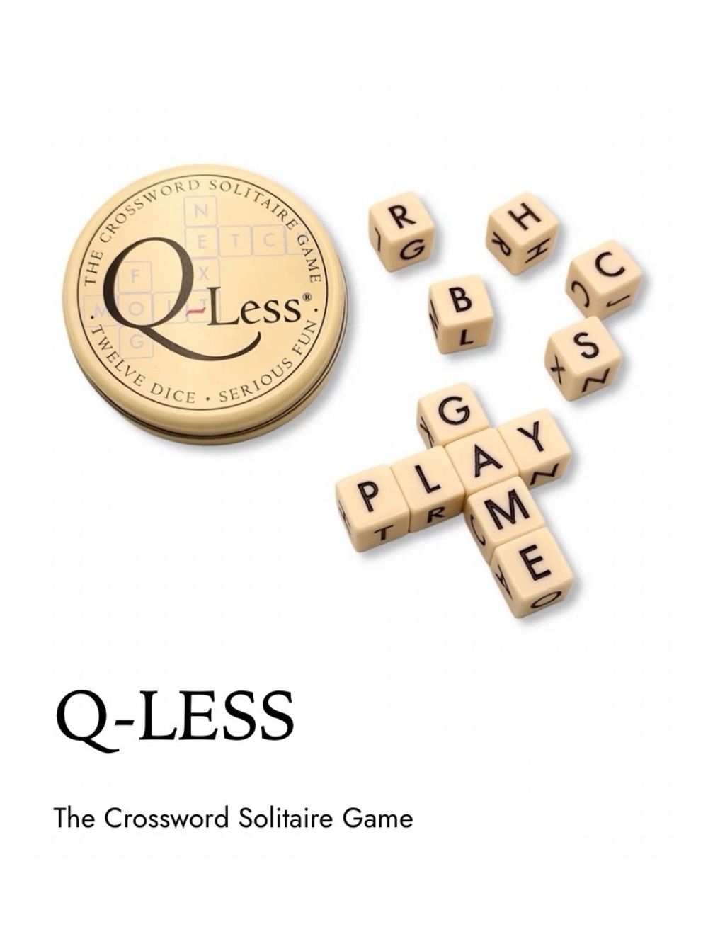 NWT Q-Less The Original Crossword Solitaire Game Puzzle 12 Dice Sealed - Picture 3 of 4